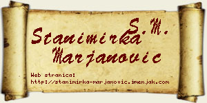 Stanimirka Marjanović vizit kartica